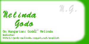 melinda godo business card